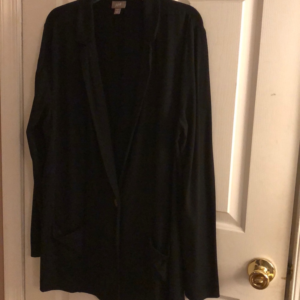 J Jill one button black blazer